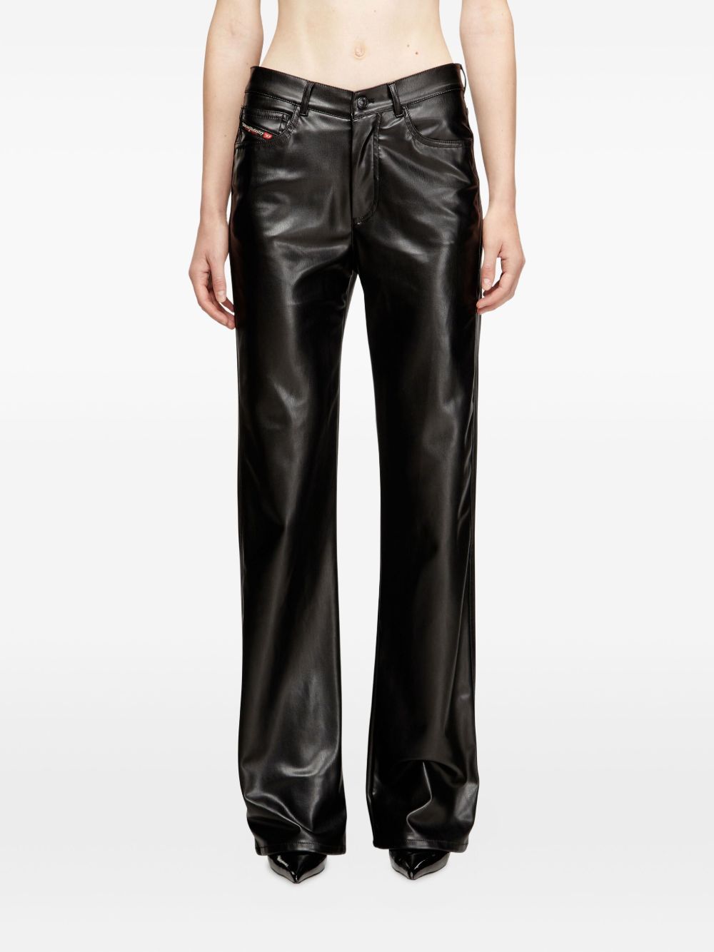 Diesel Women Faxu Leather Trousers DIESEL