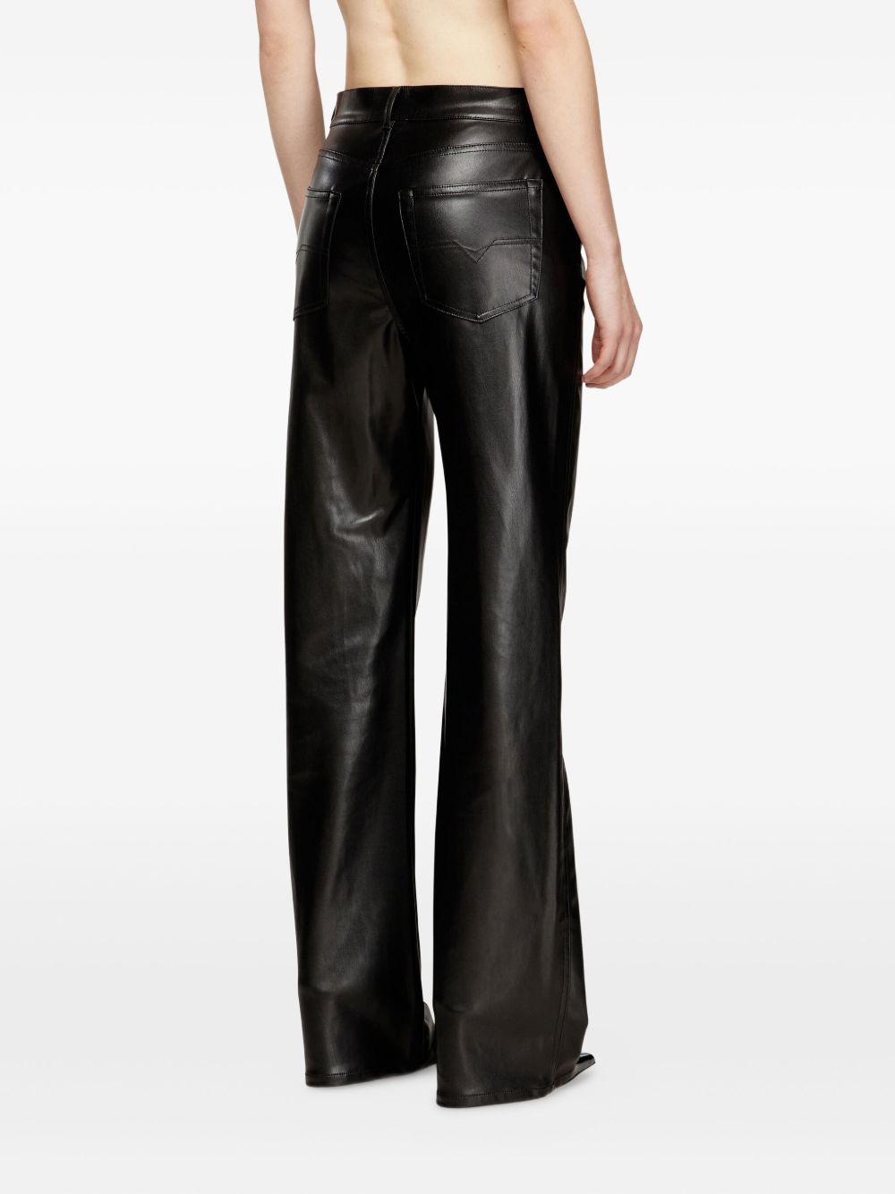 Diesel Women Faxu Leather Trousers DIESEL