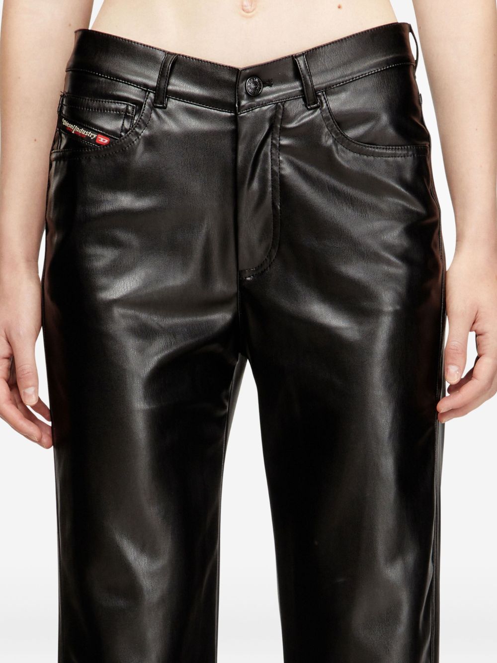 Diesel Women Faxu Leather Trousers DIESEL