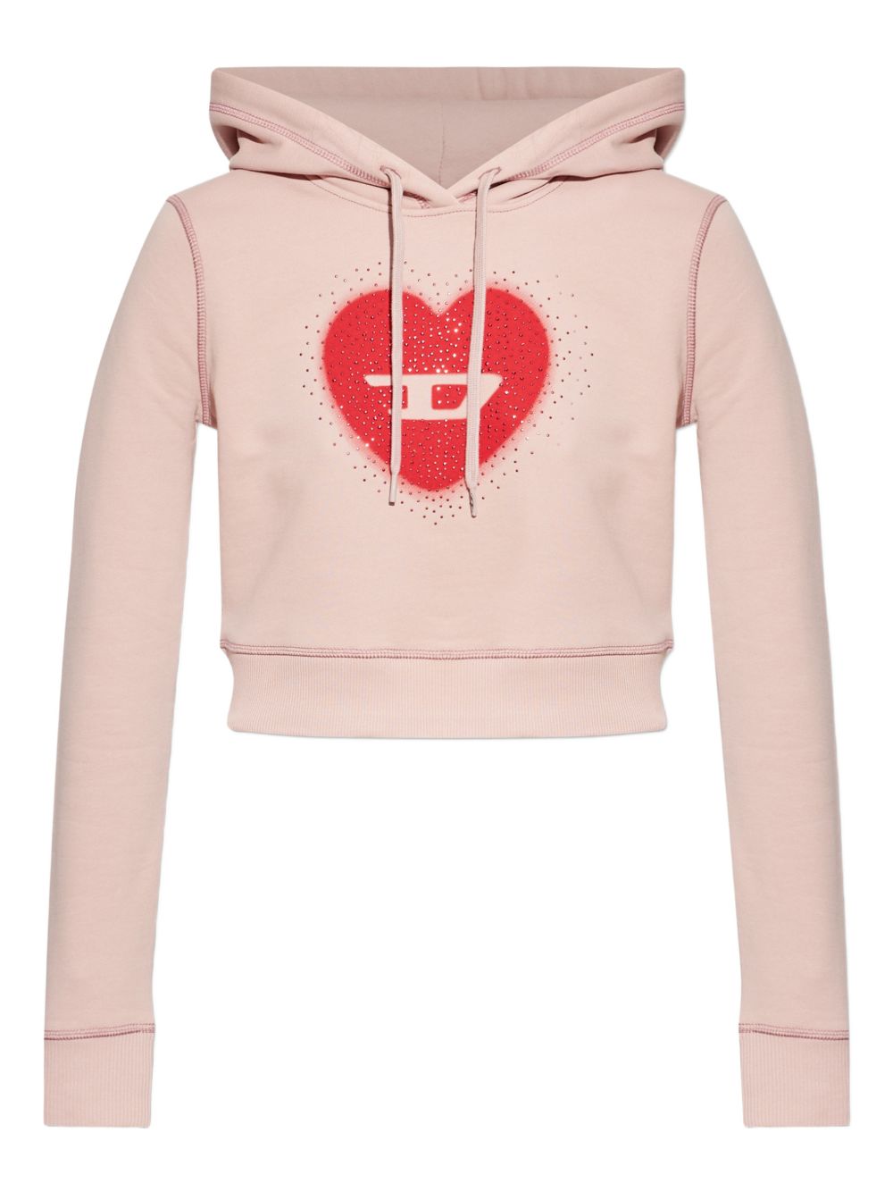 Diesel Women Heart Cotton Hoodie DIESEL