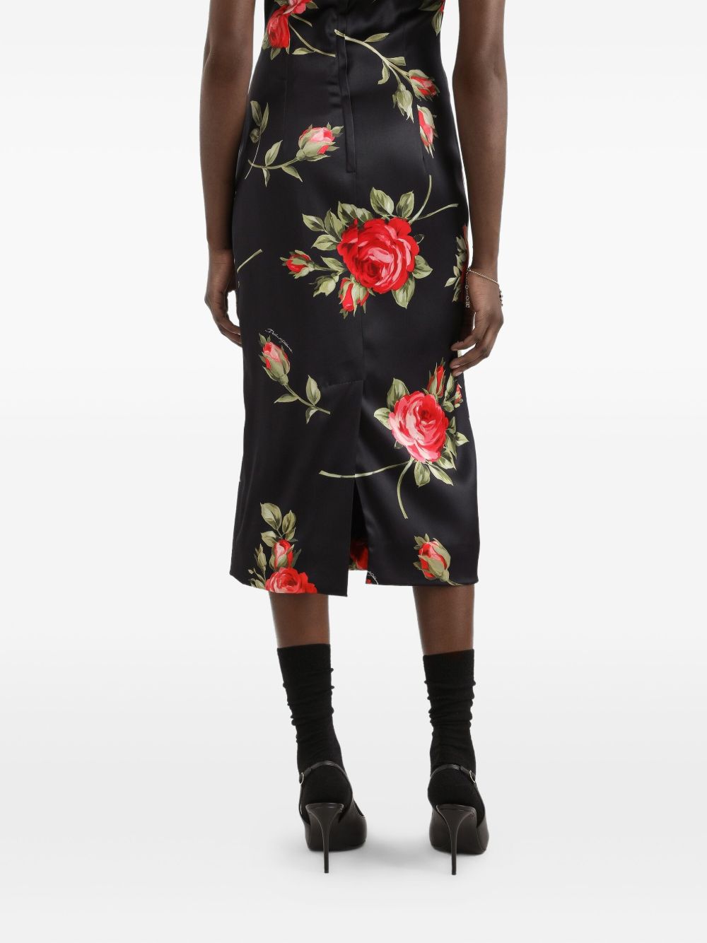 Dolce & Gabbana Women Roses Bouquet Print Midi Dress DOLCE & GABBANA