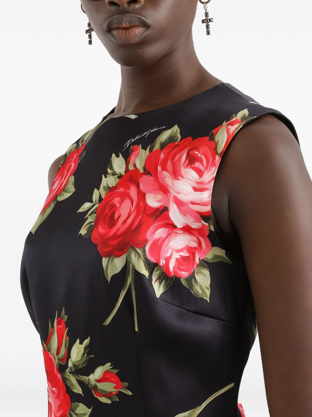 Dolce & Gabbana Women Roses Bouquet Print Midi Dress DOLCE & GABBANA