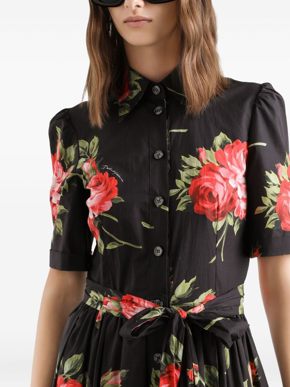 Dolce & Gabbana Women Roses Bouquet Print Midi Dress DOLCE & GABBANA