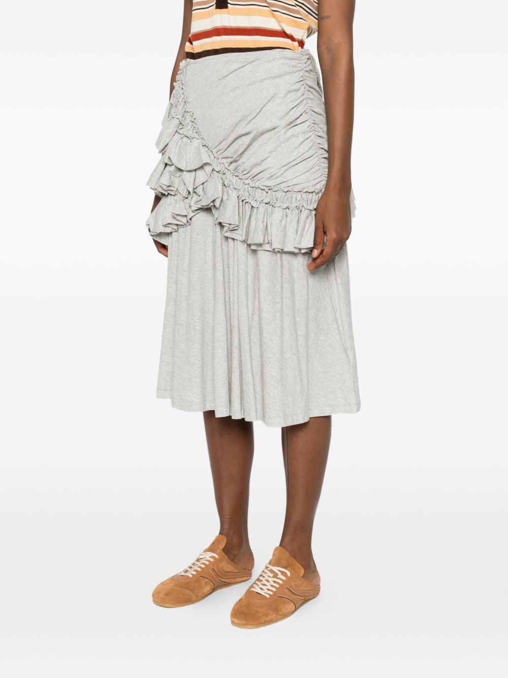 Dries Van Noten Women Humairah Cotton Midi Skirt DRIES VAN NOTEN