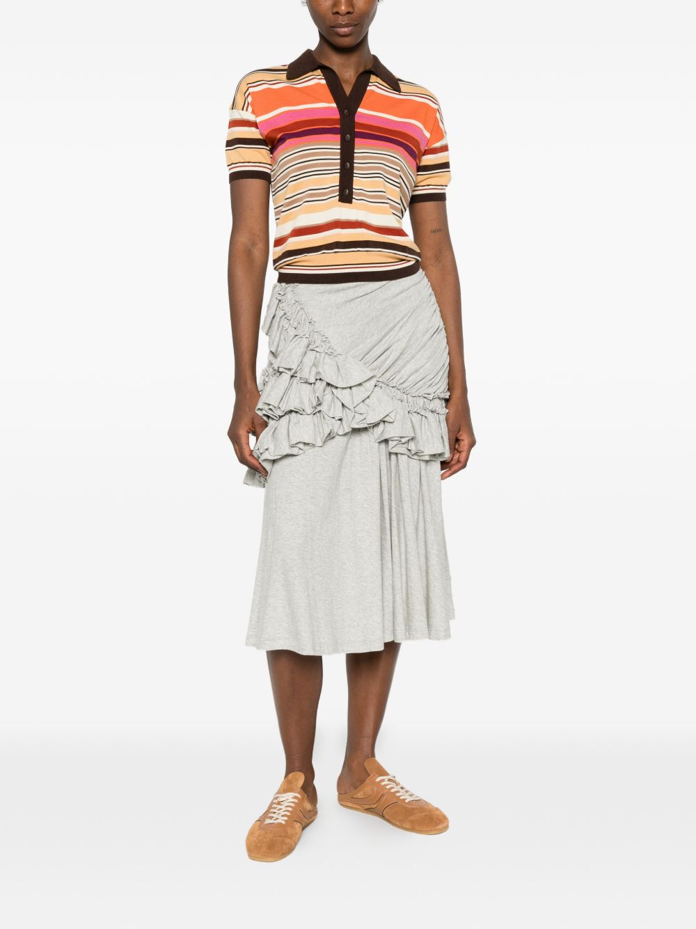 Dries Van Noten Women Humairah Cotton Midi Skirt DRIES VAN NOTEN