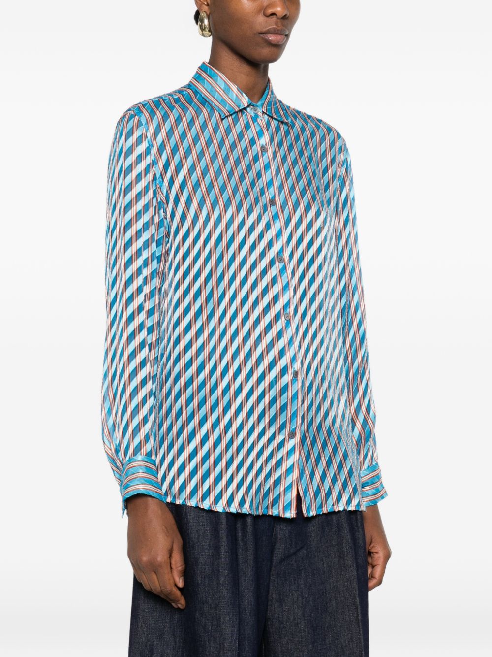 Dries Van Noten Women Clavelly Silk Blend Shirt DRIES VAN NOTEN