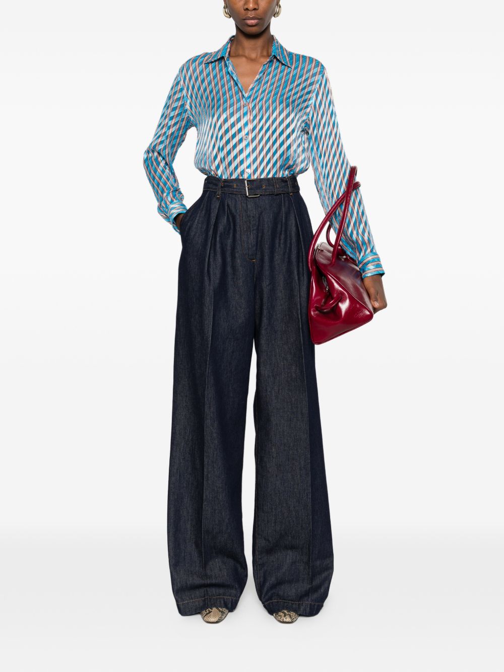 Dries Van Noten Women Clavelly Silk Blend Shirt DRIES VAN NOTEN