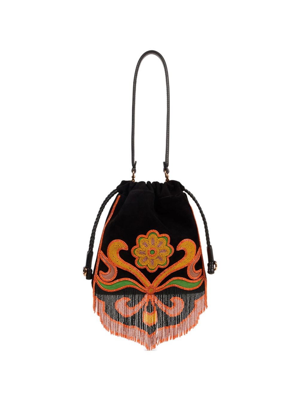 Etro Women Suede Leather Bucket Bag