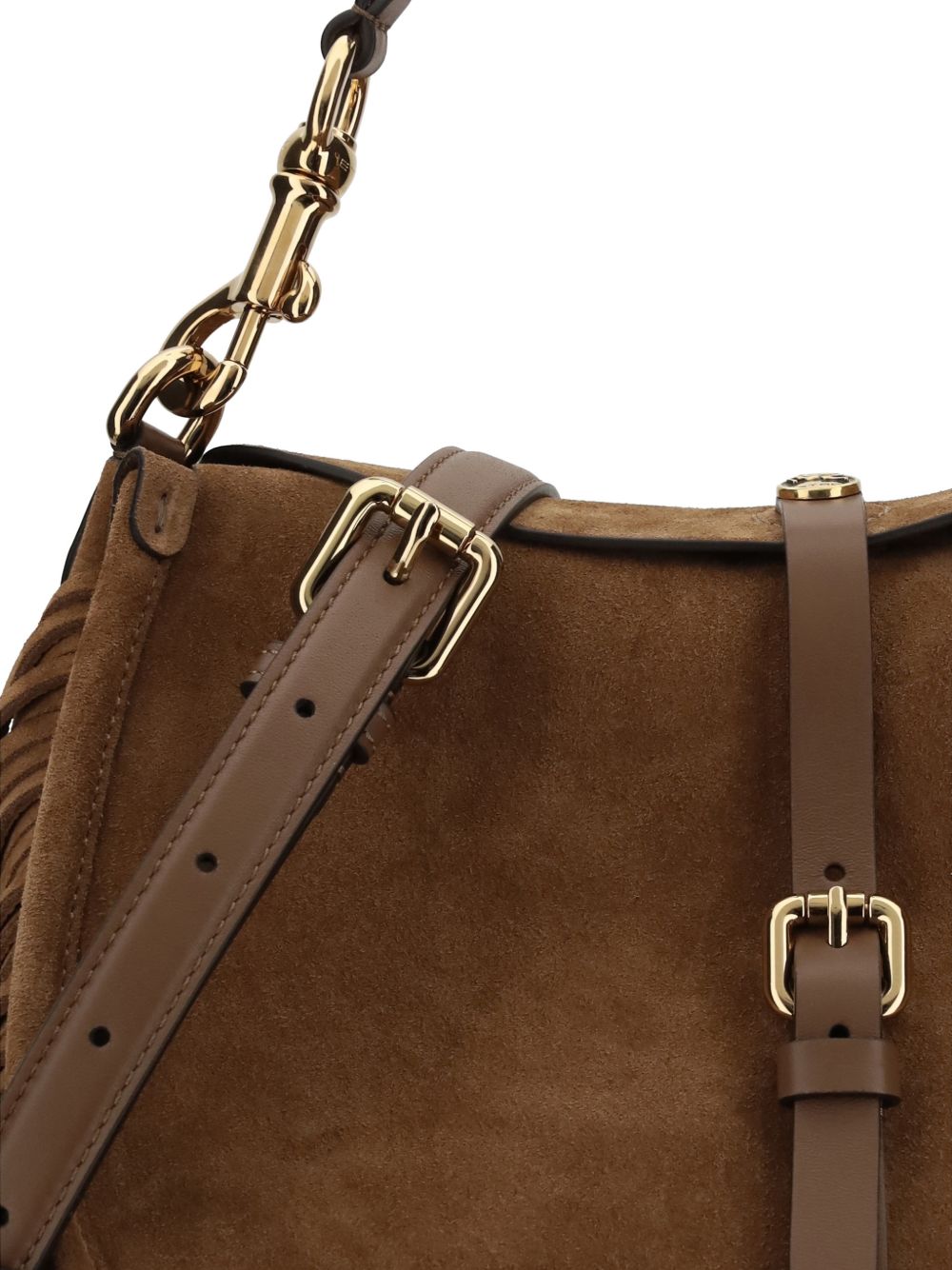 Etro Women Suede Leather Fringed Shoulder Bag ETRO
