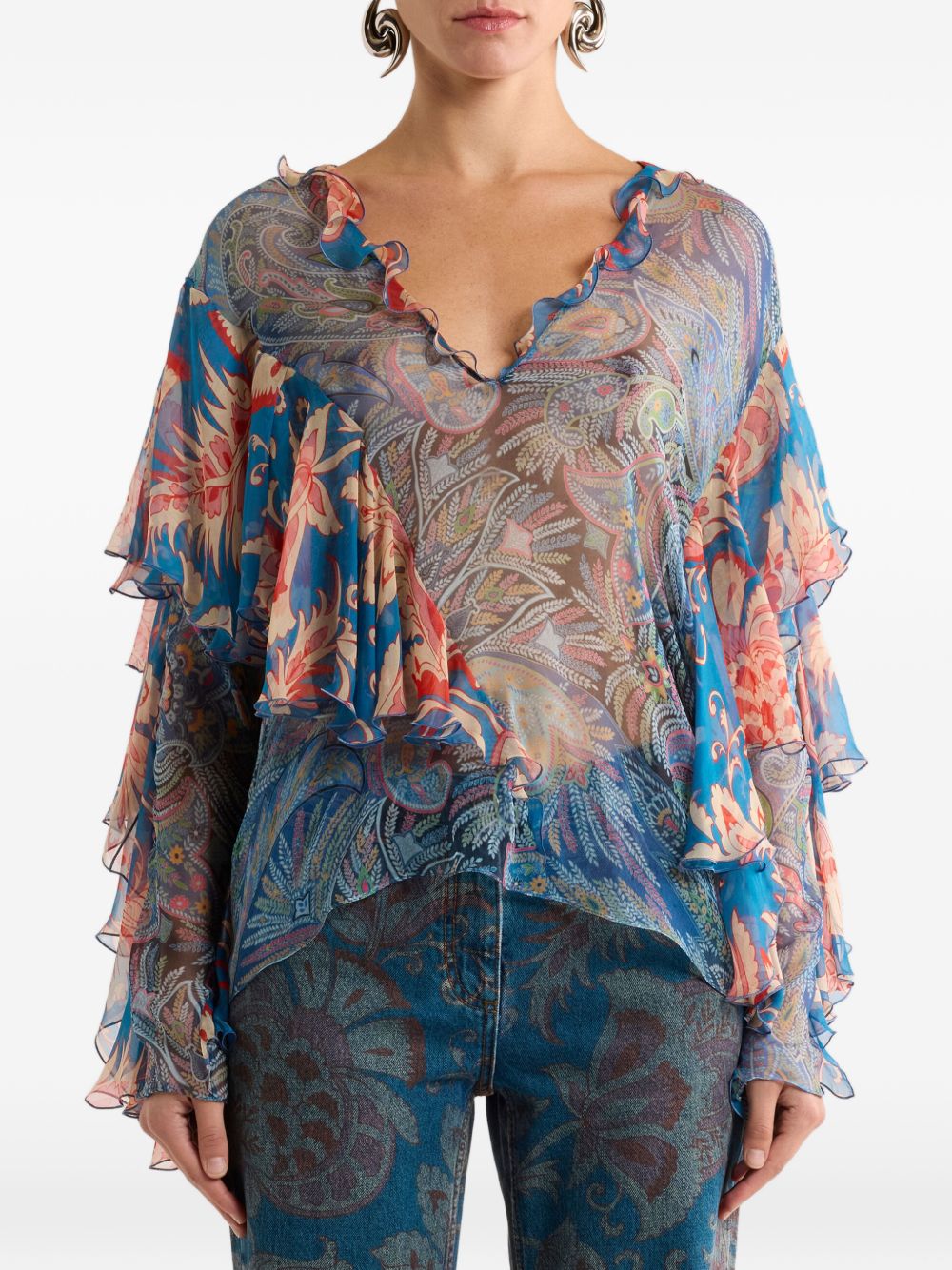 Etro Women Printed Silk Blouse ETRO