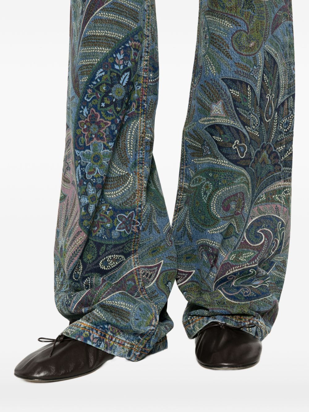 Etro Women Floral Print Flared Jeans ETRO