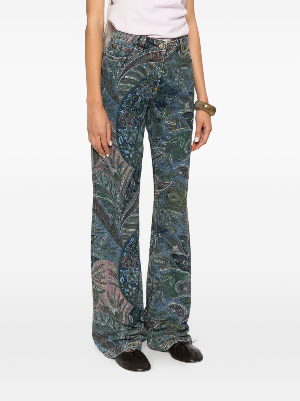 Etro Women Floral Print Flared Jeans ETRO