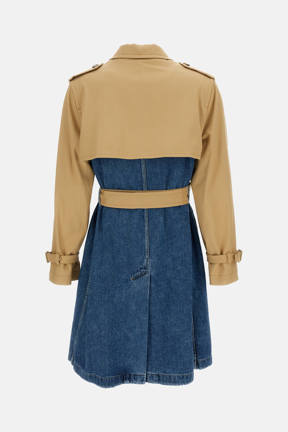 Fay Women Cotton Drill And Denim Trench Coat FAY