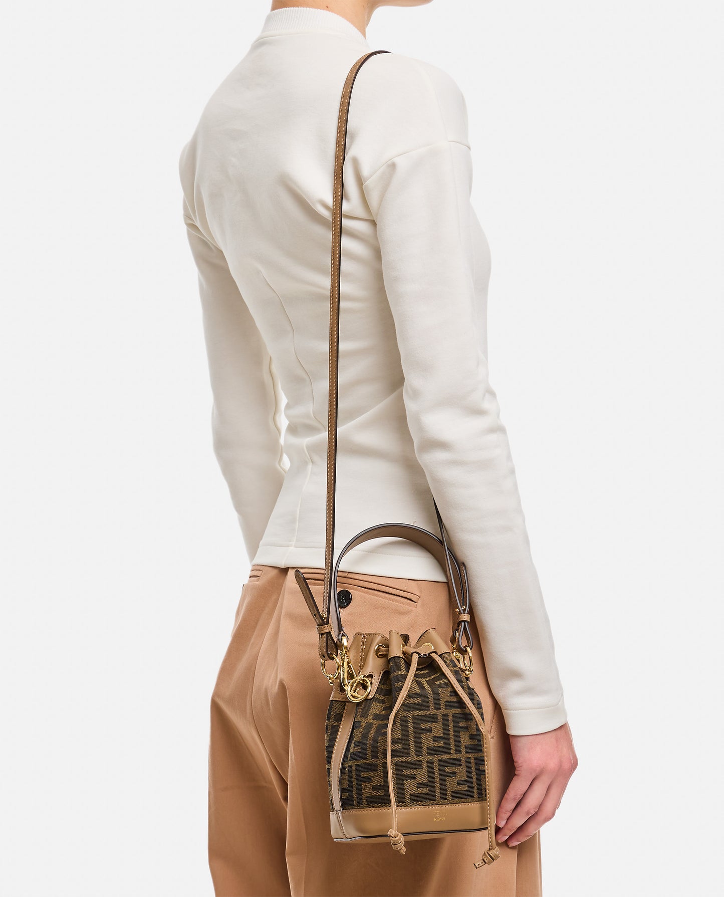 Fendi Women Mini Mon Tresor Jacquard Bag FENDI