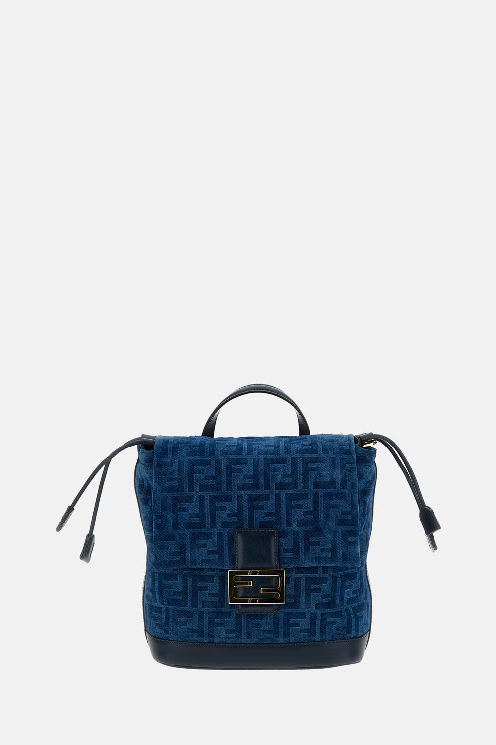 Fendi Women Backpack Denim Flock Ffbackpack Denim Flock Ff FENDI
