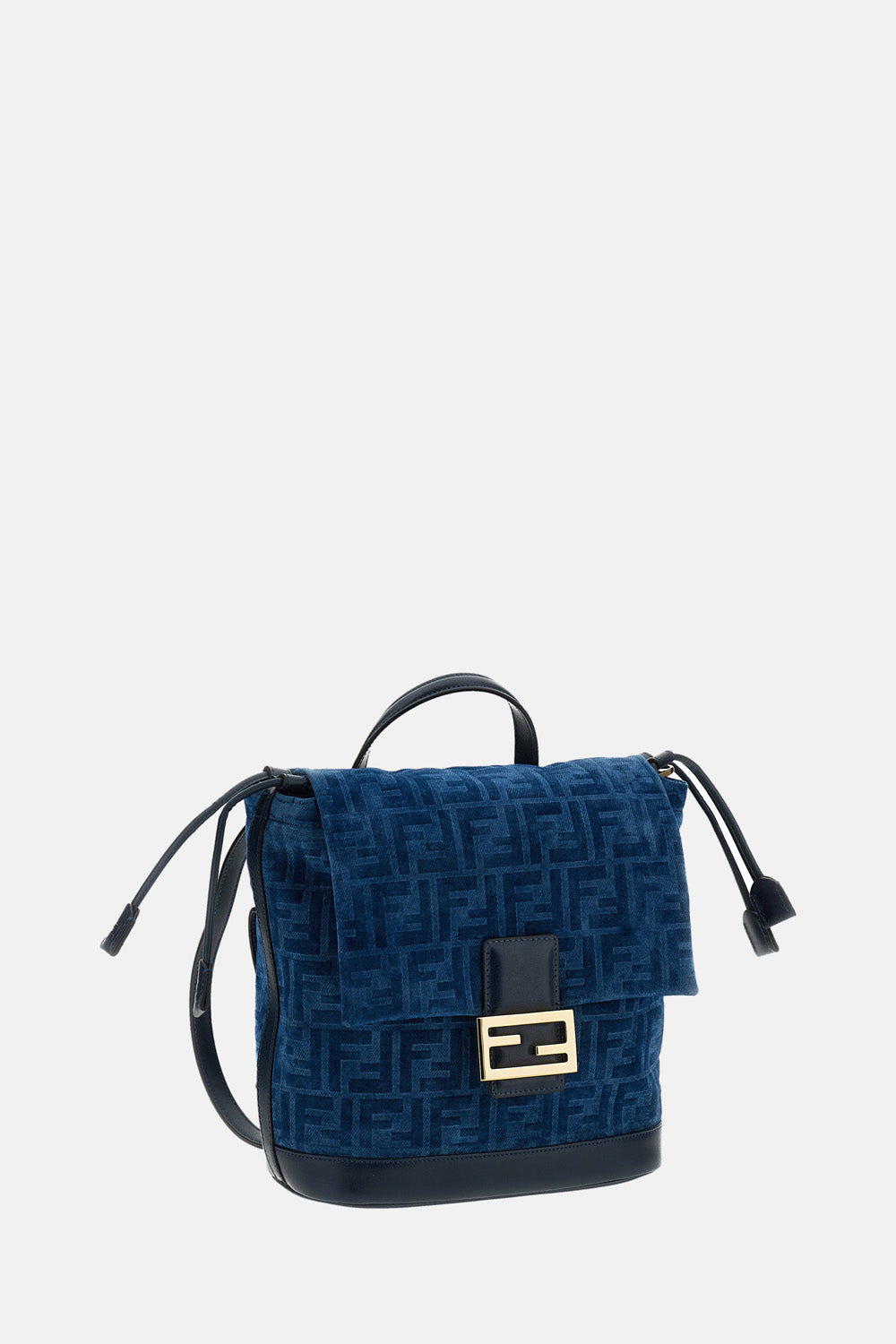 Fendi Women Backpack Denim Flock Ffbackpack Denim Flock Ff FENDI