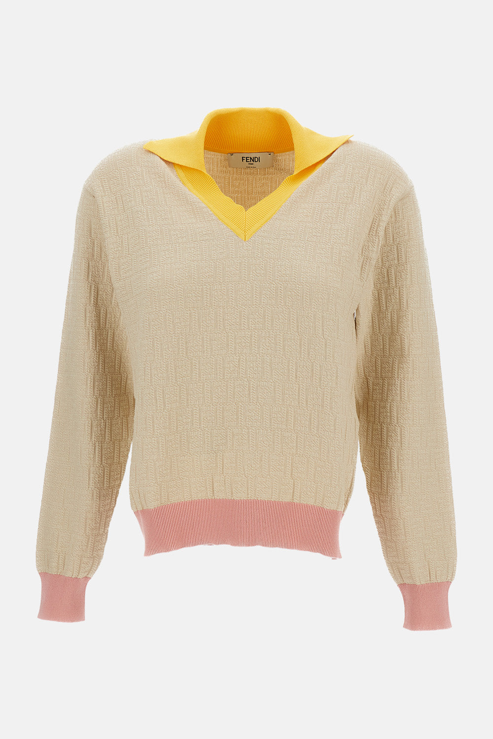 Fendi Women Color Block Ff T-Shirt FENDI