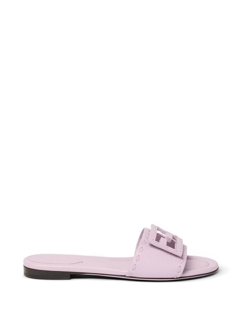 Fendi Women Baguette Leather Flat Sandals FENDI