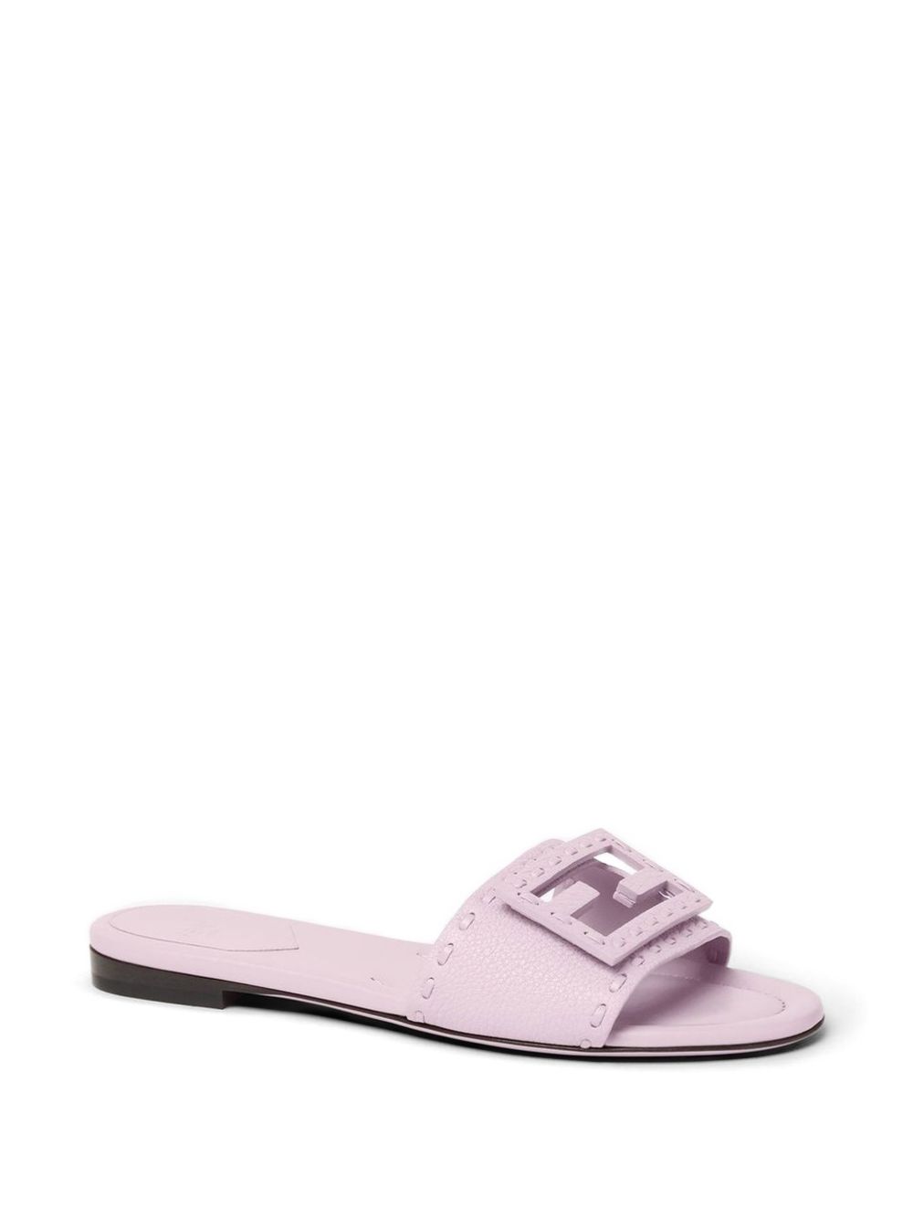 Fendi Women Baguette Leather Flat Sandals FENDI