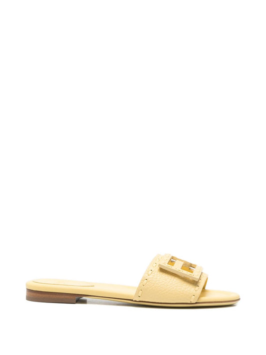 Fendi Women Baguette Leather Slides FENDI