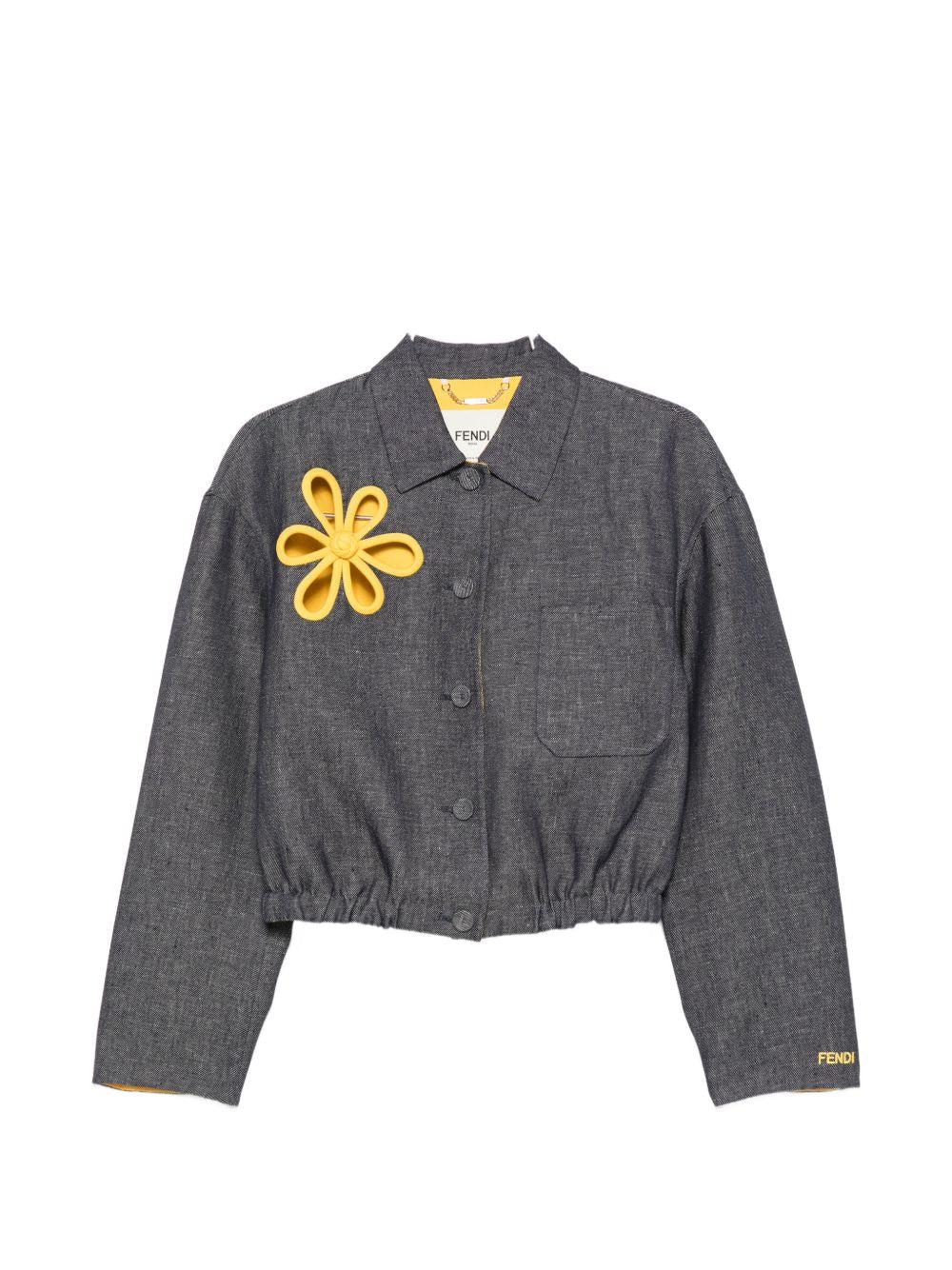 Fendi Women Embroidered Denim Jacket FENDI