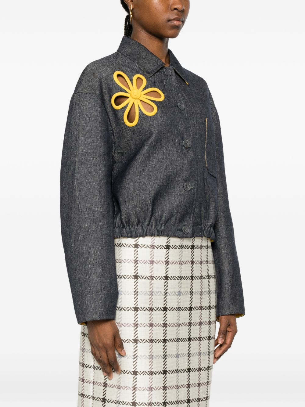 Fendi Women Embroidered Denim Jacket FENDI