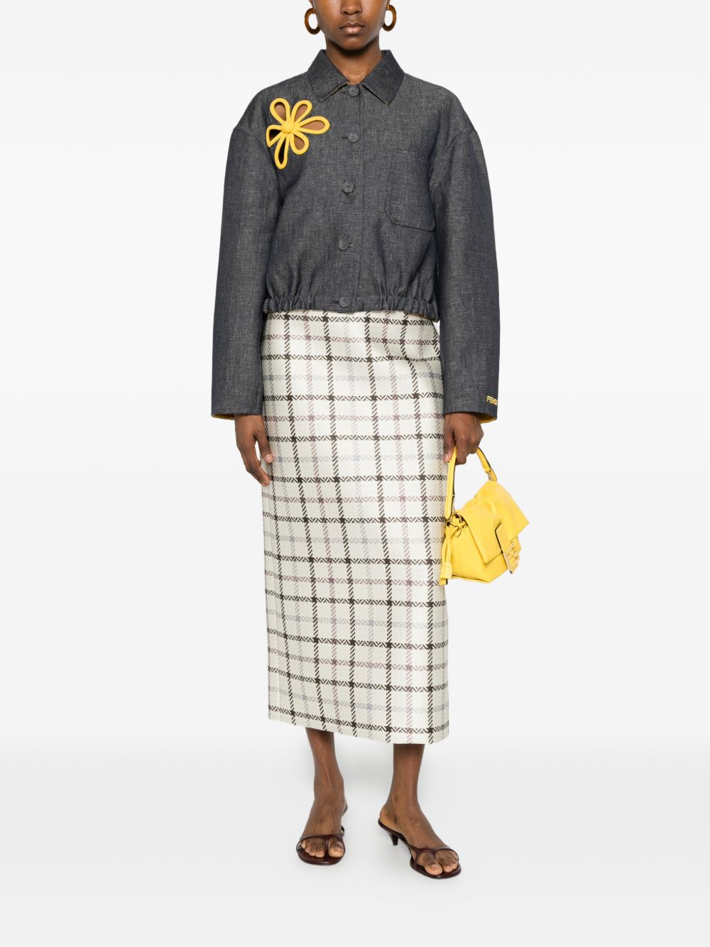 Fendi Women Embroidered Denim Jacket FENDI