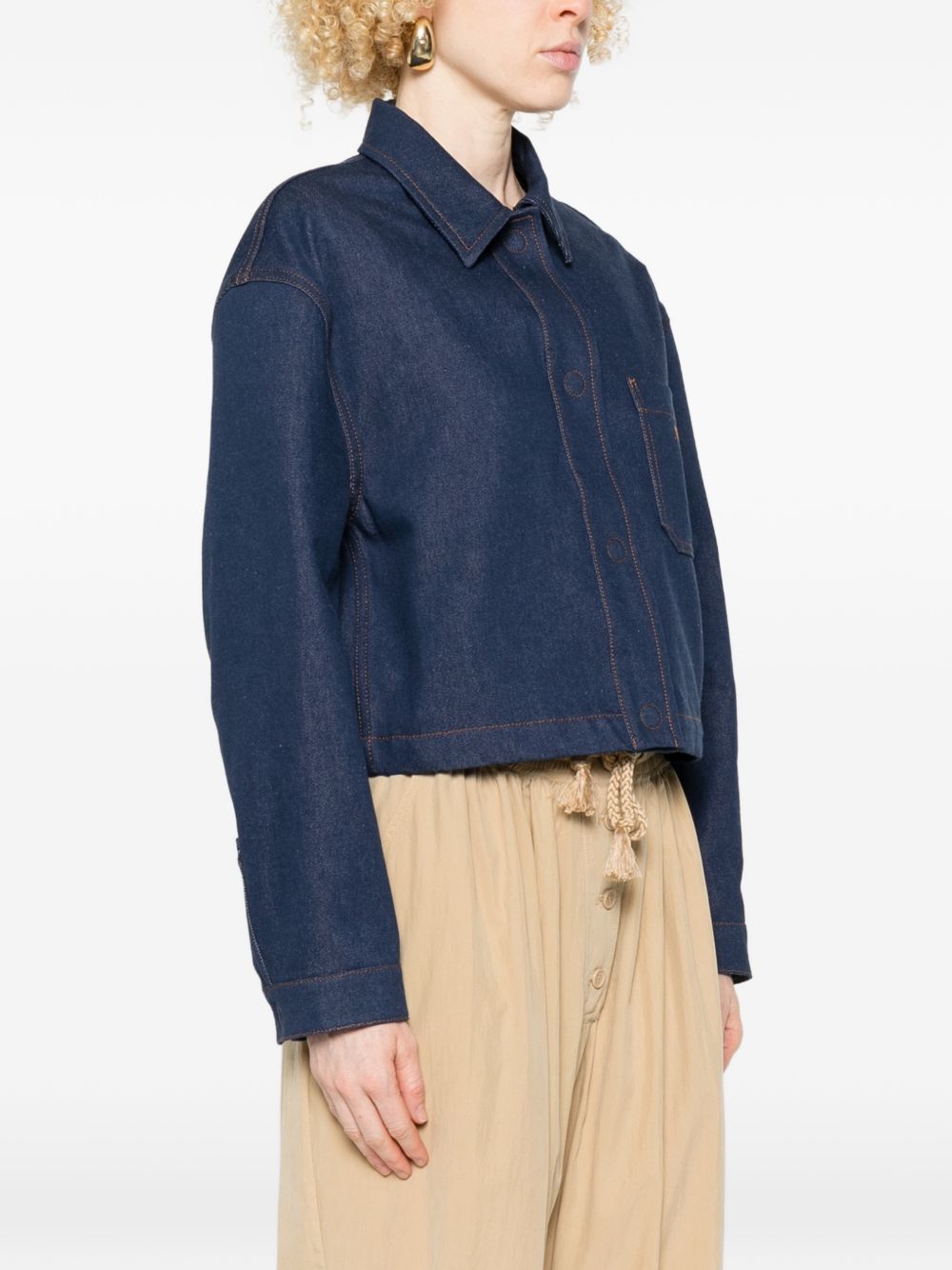 Fendi Women Ff Reverse Denim Jacket