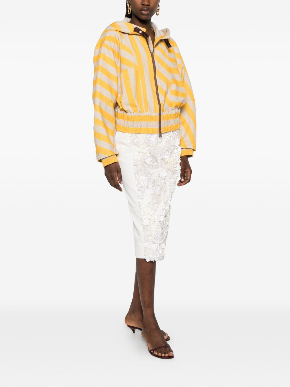 Fendi Women Striped Blouson Jacket