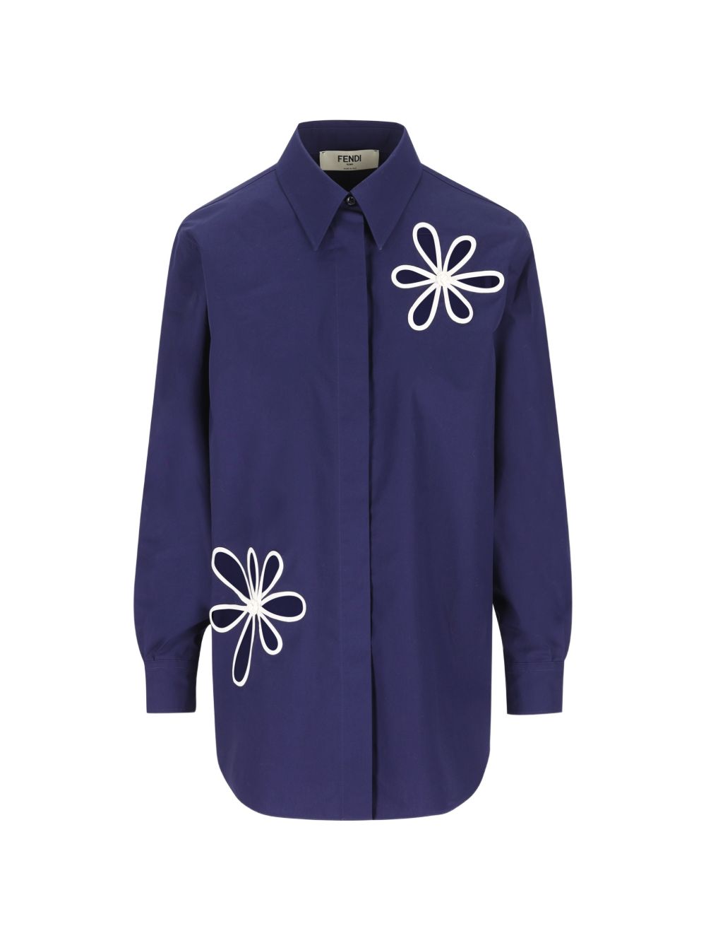 Fendi Women Embroidered Cotton Shirt
