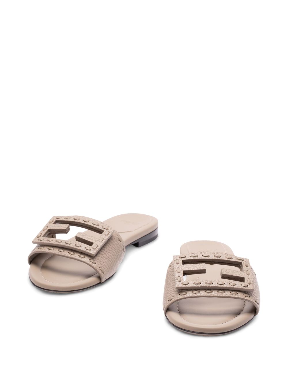 Fendi Women Baguette Leather Slides