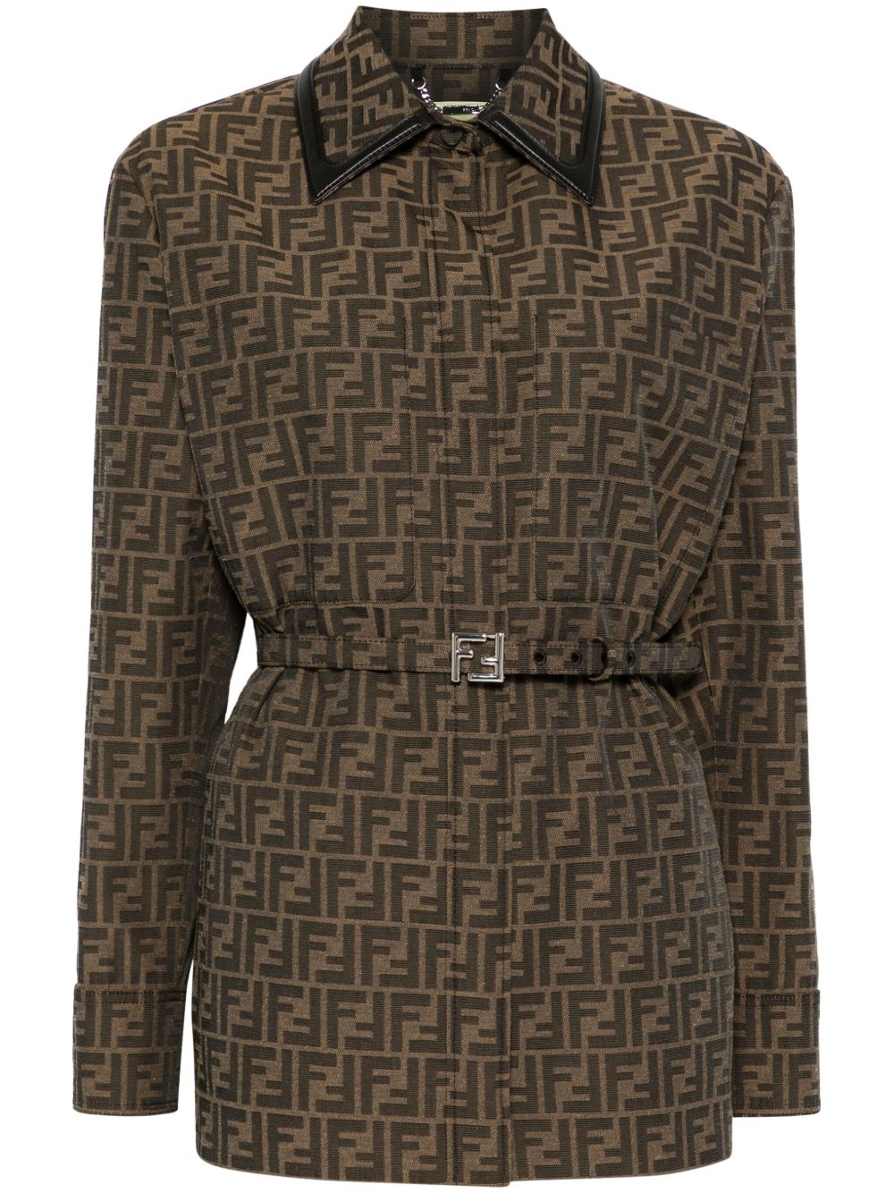 Fendi Women Canvas Single-Breasted Jacket FENDI