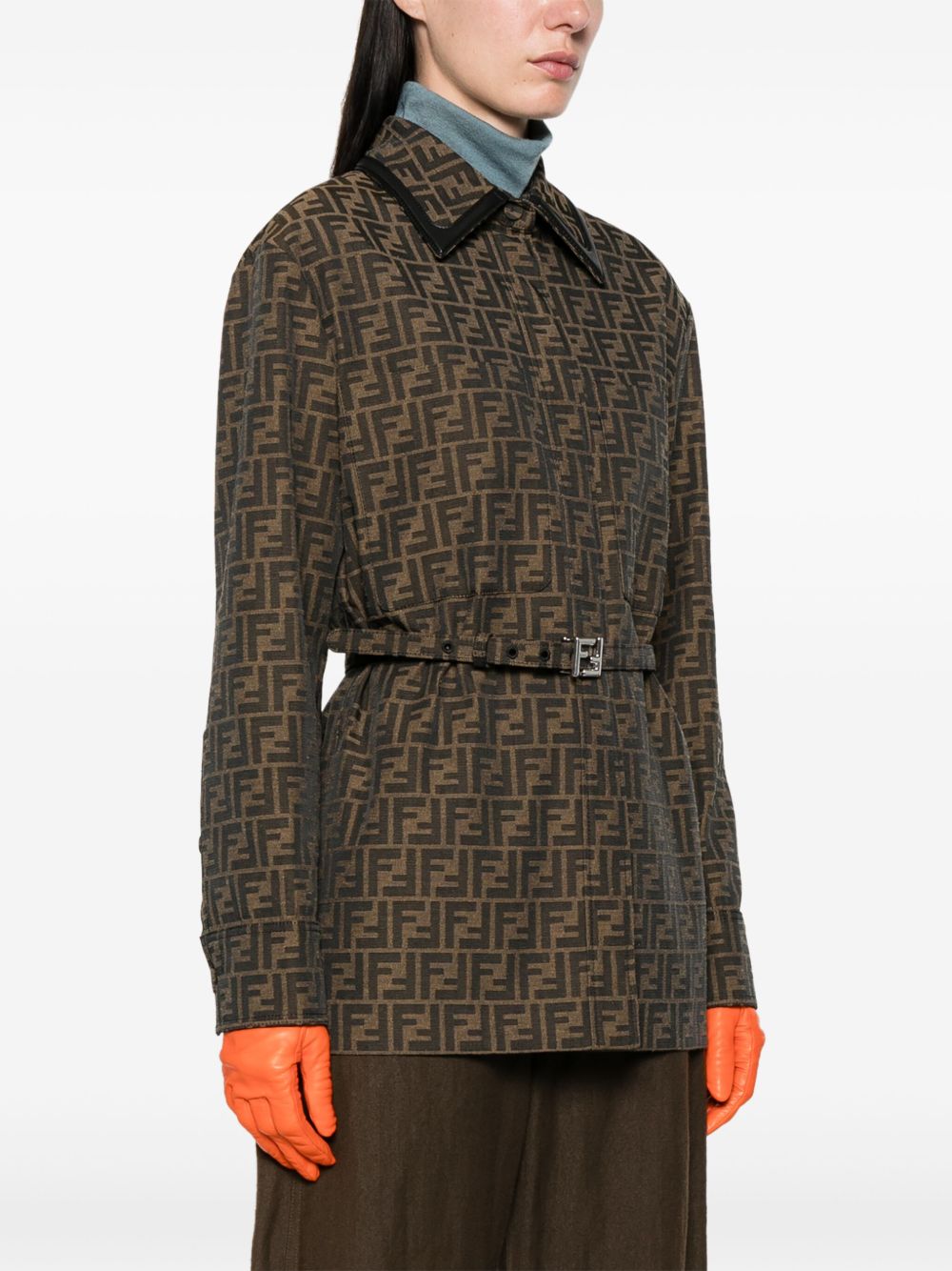 Fendi Women Canvas Single-Breasted Jacket FENDI