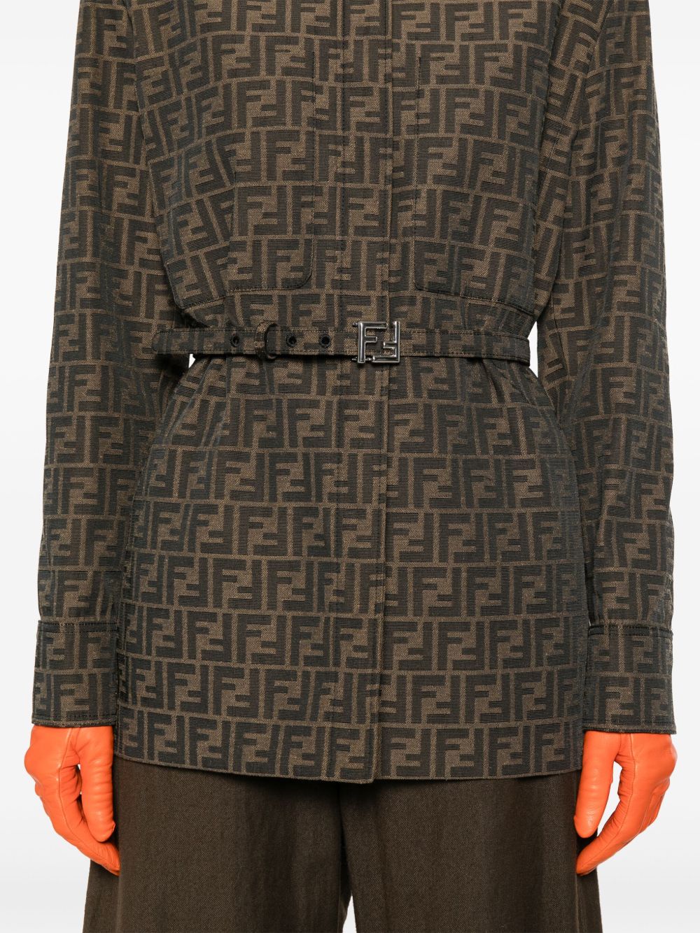Fendi Women Canvas Single-Breasted Jacket FENDI