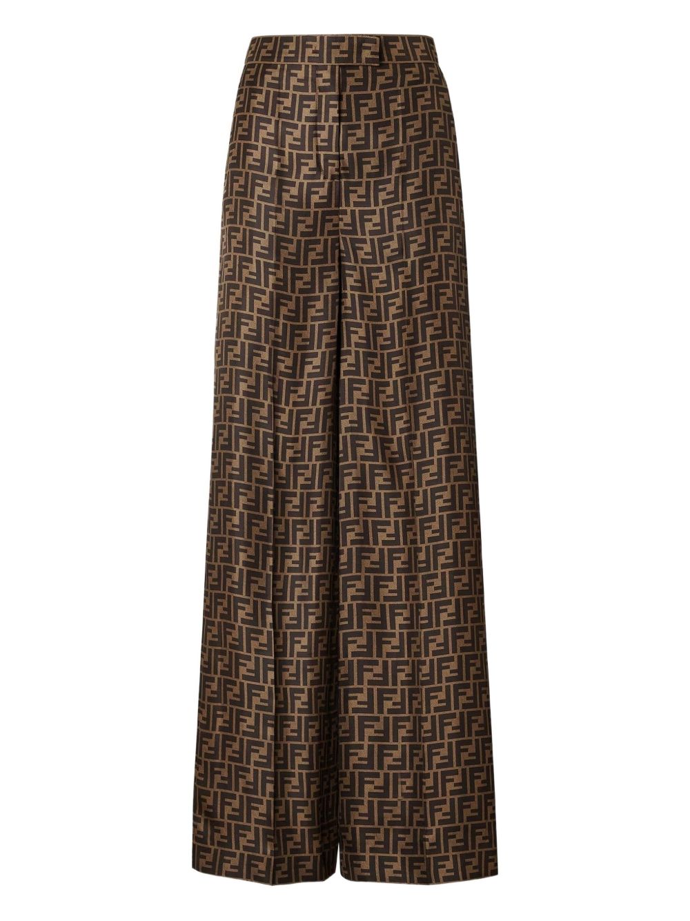 Fendi Women Ff Silk Wide-Leg Trousers FENDI