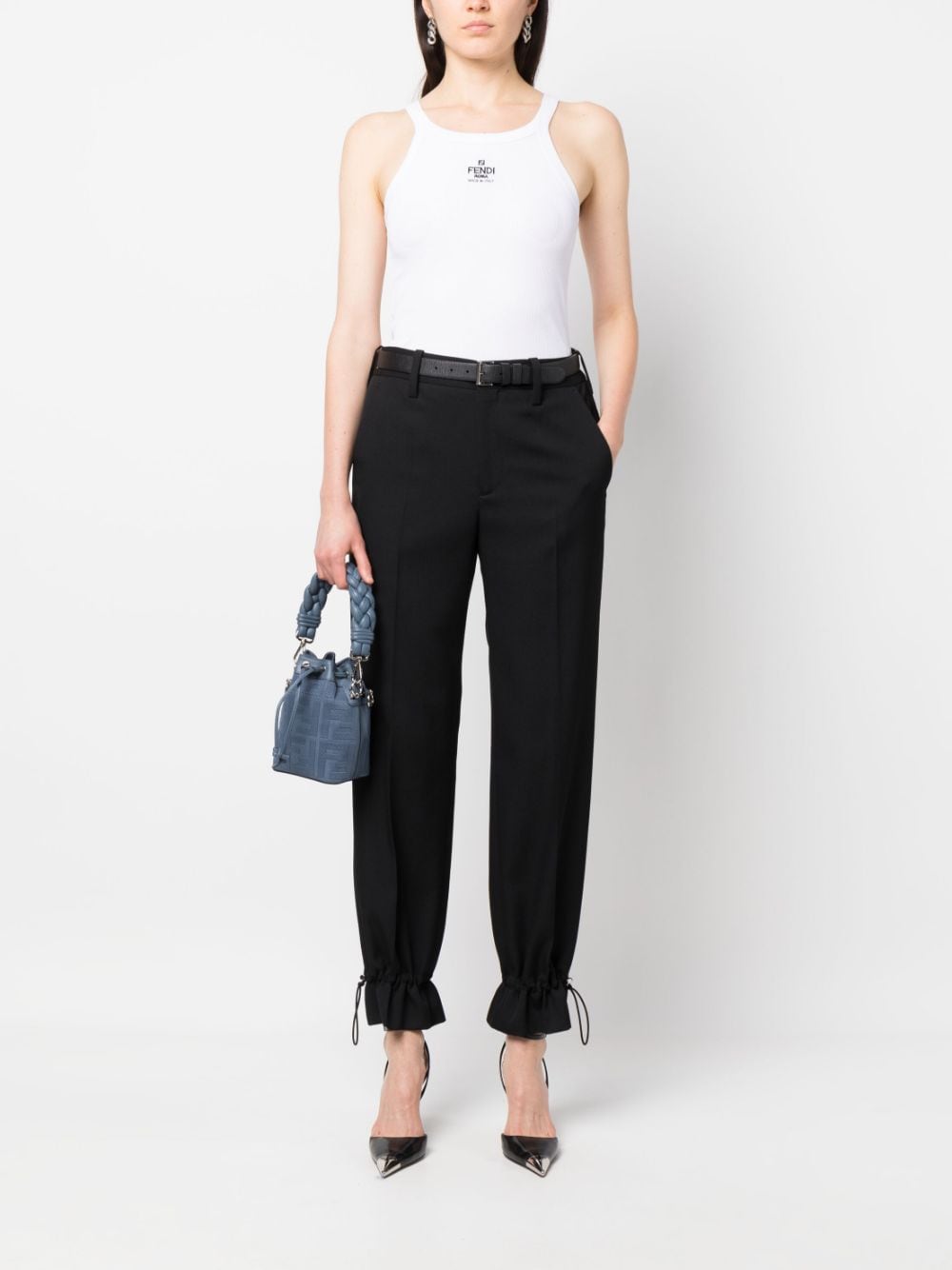 Fendi Women Logo Cotton Tank Top