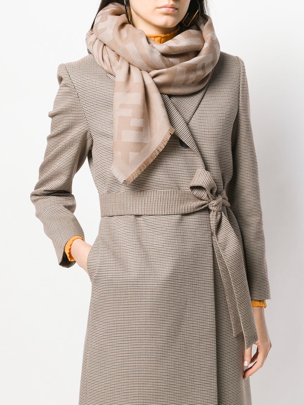 Fendi Women Ff Wool Scarf FENDI
