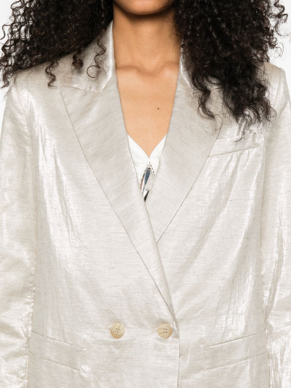 Forte Forte Women Linen Double-Breasted Jacket FORTE FORTE