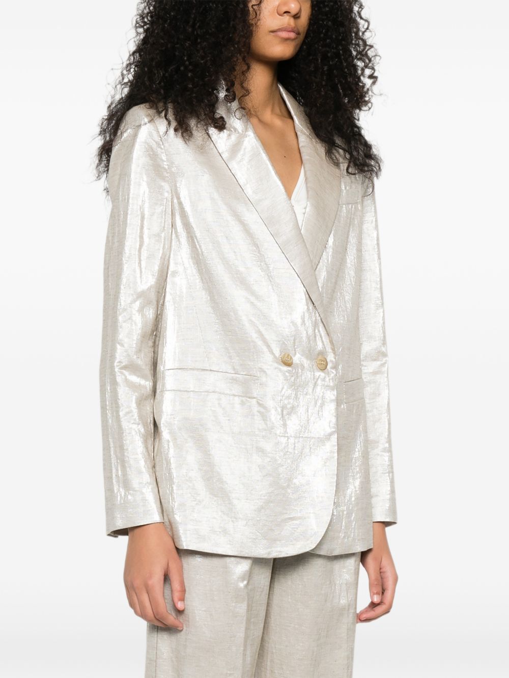 Forte Forte Women Linen Double-Breasted Jacket FORTE FORTE