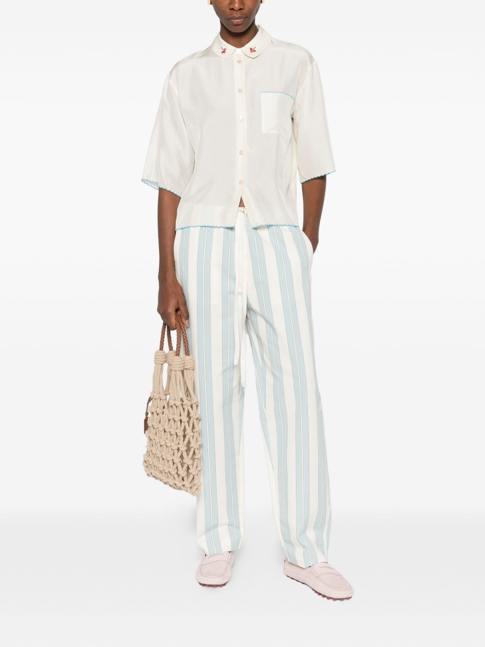 Forte Forte Women Striped Drawstring Trousers FORTE FORTE