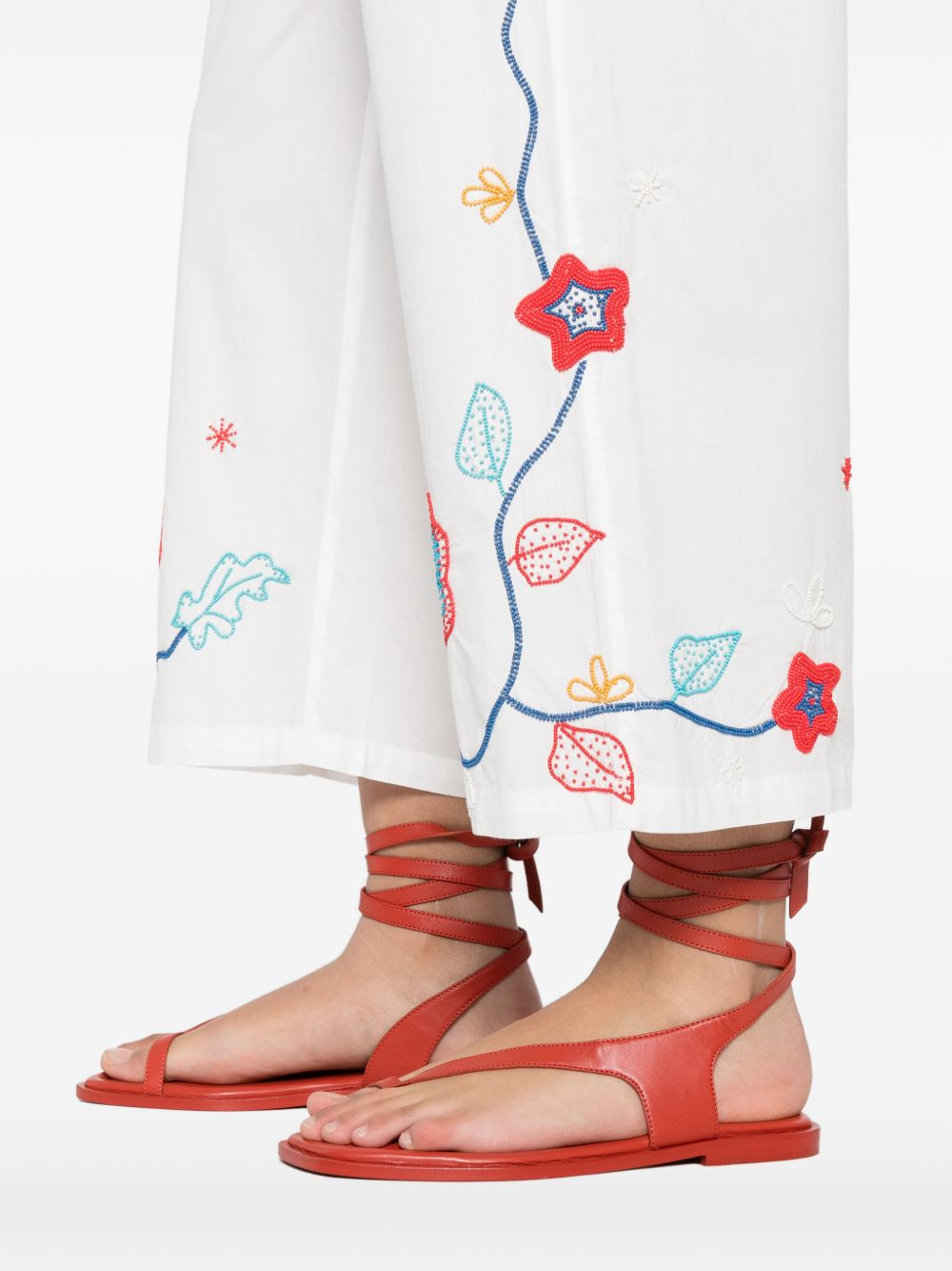 Forte Forte Women Embroidered Cotton Trousers FORTE FORTE