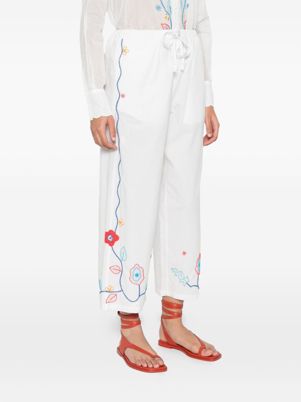 Forte Forte Women Embroidered Cotton Trousers FORTE FORTE
