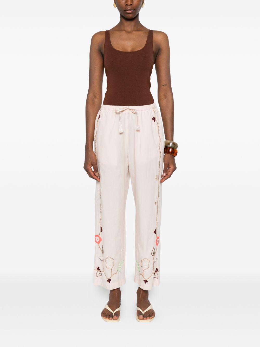 Forte Forte Women Embroidered Cotton Trousers FORTE FORTE