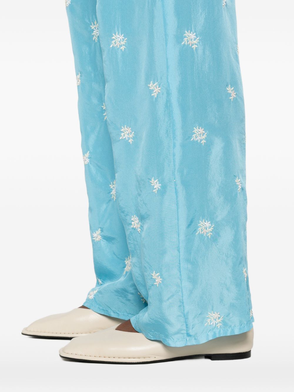 Forte Forte Women Embroidered Silk Trousers FORTE FORTE
