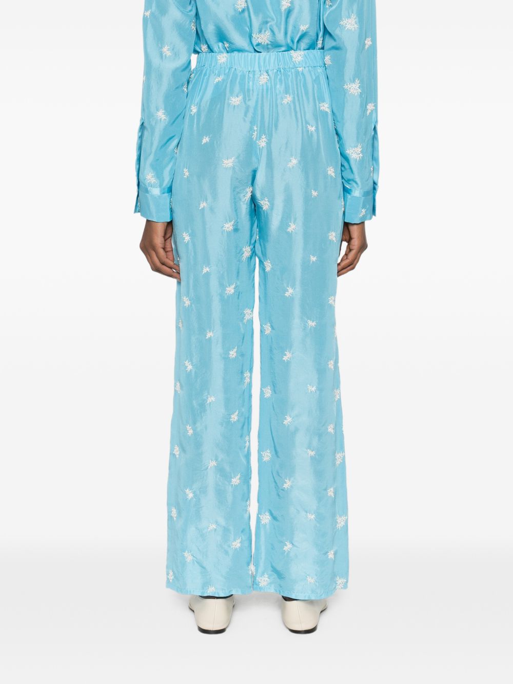 Forte Forte Women Embroidered Silk Trousers FORTE FORTE