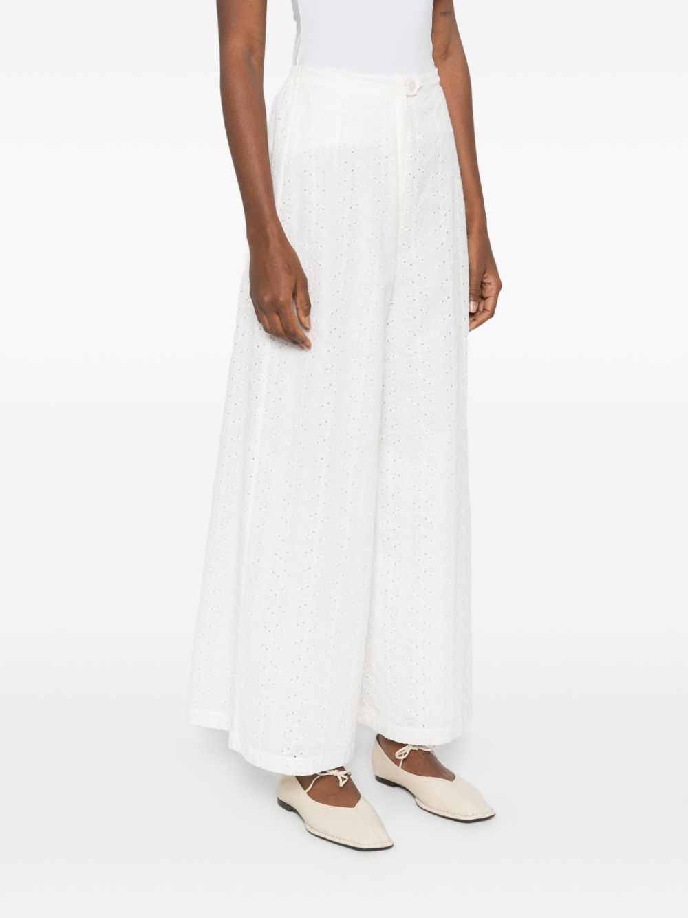 Forte Forte Women Embroidered Cotton Trousers FORTE FORTE