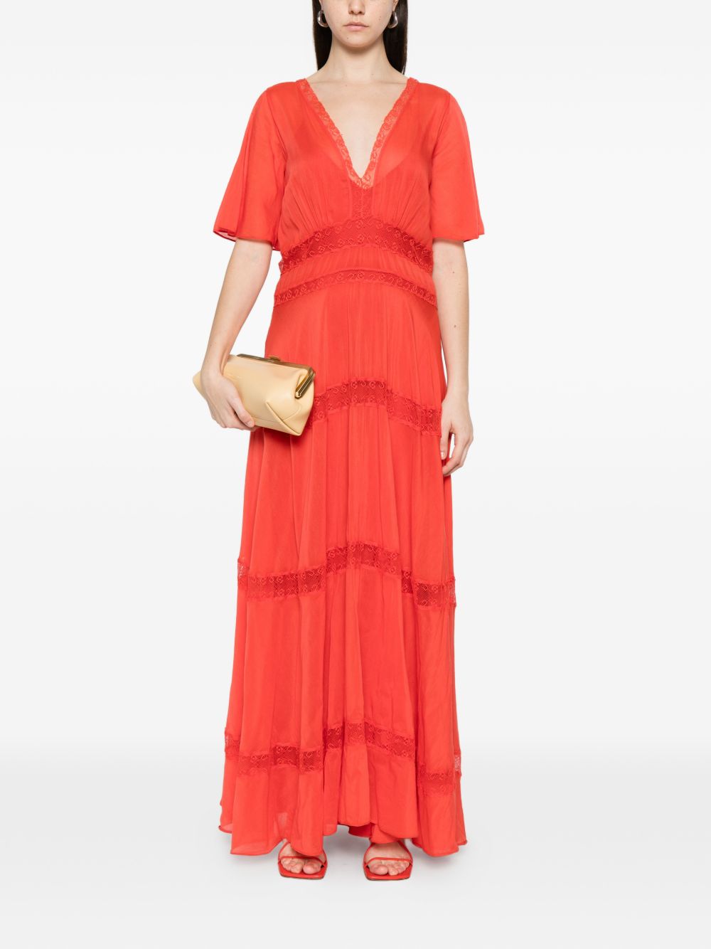 Forte Forte Women Cotton And Silk V-Necked Dress