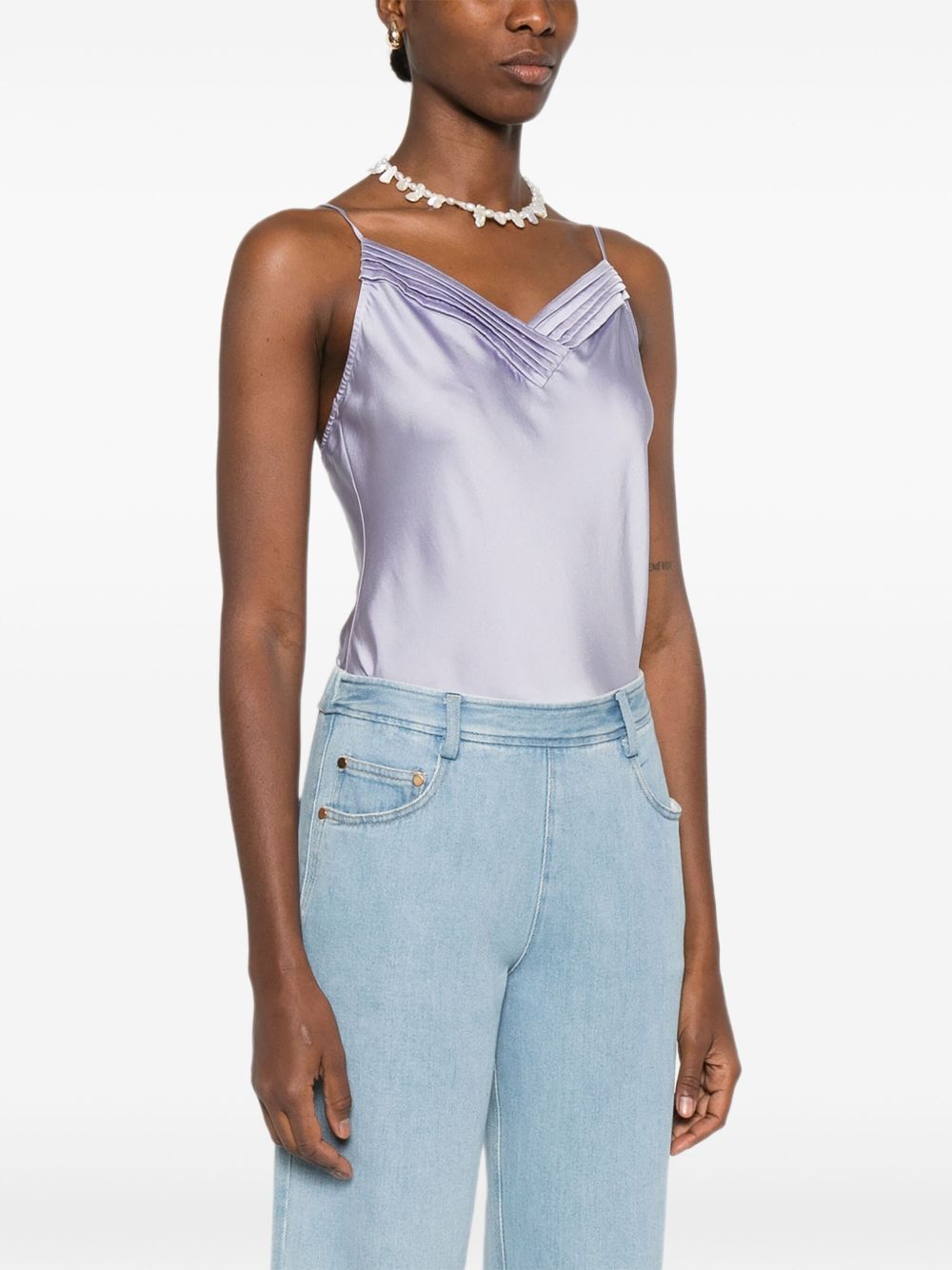 Forte Forte Women Silk Satin Bodysuit FORTE FORTE