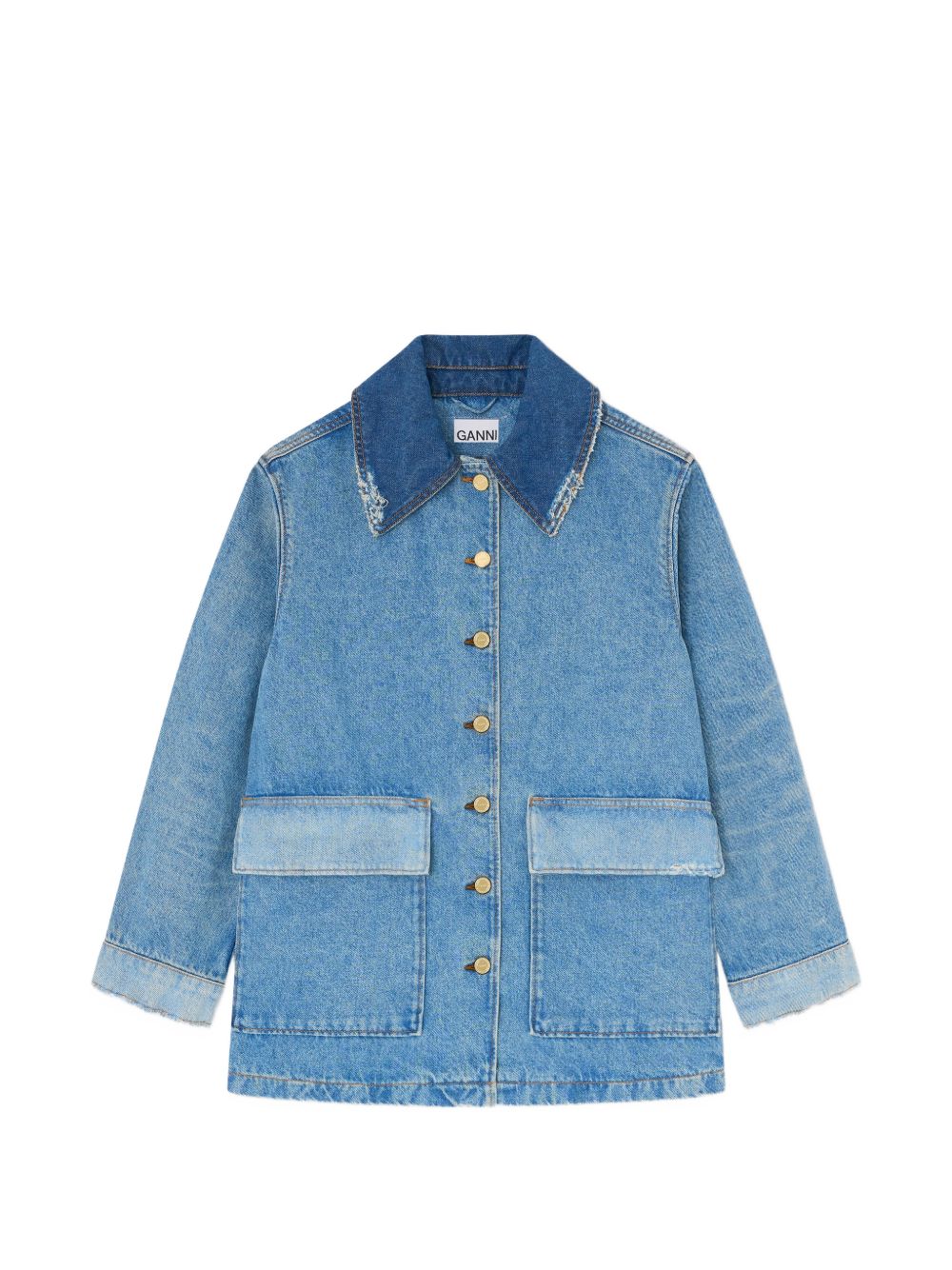 Ganni Women Patchwork Denim Jacket GANNI