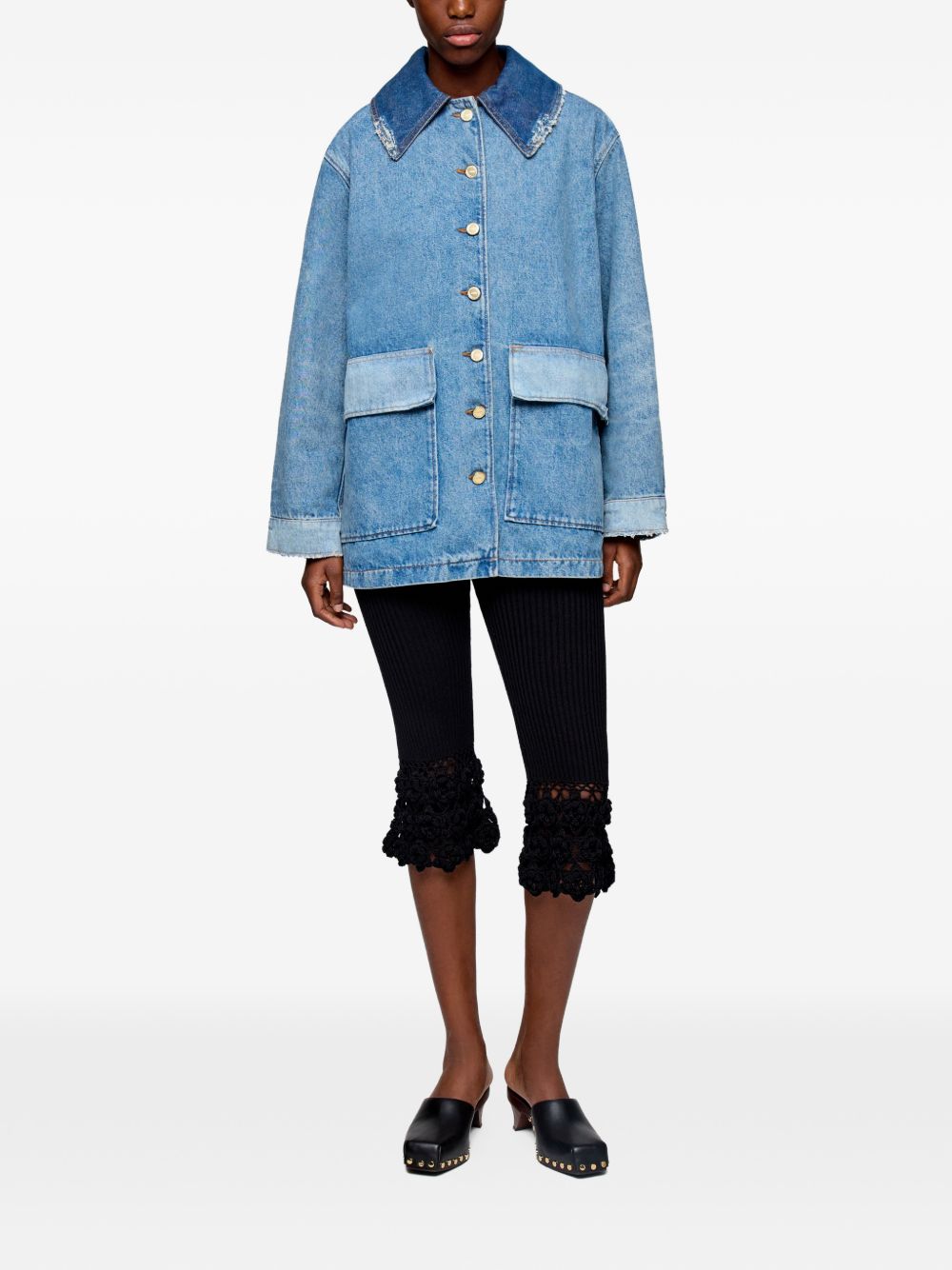 Ganni Women Patchwork Denim Jacket GANNI